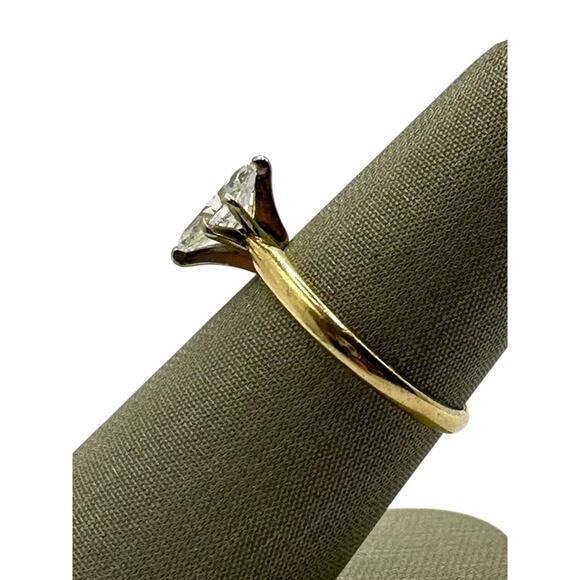 14K Yellow Gold Marquise .50ct Diamond Solitaire Ring Size 7 2.2 grams (13320) - Picture 6 of 6